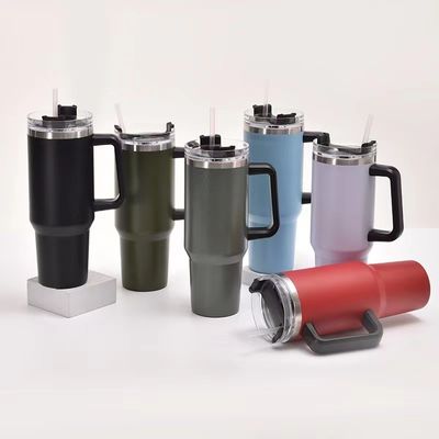 여행 머그 40oz 더블 벽 격리 스테인리스 스틸 텀블러 병 뜨거운 차가운 음료