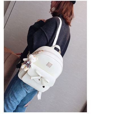 3개 세트 Bow Round Backpack Shoulder Bag Crossbody Bag for Women 스타일리시한 스타일