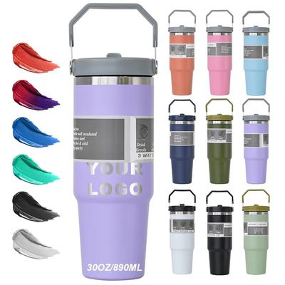 뚜?? 이 있는 빨대 특유의 커피 머그 20oz 30oz BPA 무료 스테인리스 스틸 텀블러 컵