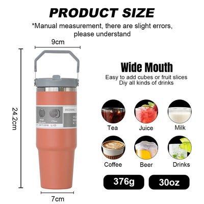 뚜?? 이 있는 빨대 특유의 커피 머그 20oz 30oz BPA 무료 스테인리스 스틸 텀블러 컵