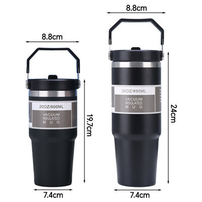 지속가능한 단열된 텀블러 커피컵 자동차 맥주 여행 머그 손잡이와 뚜?? 20oz 30oz