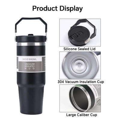 지속가능한 단열된 텀블러 커피컵 자동차 맥주 여행 머그 손잡이와 뚜?? 20oz 30oz