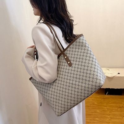 큰 용량 패션 인쇄 된 PU 핸드백 3 개의 손잡이 크로스 보디 가방