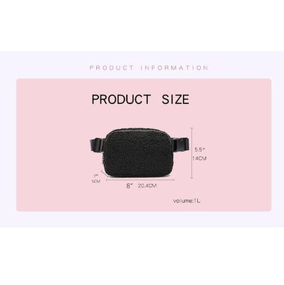 럭셔리 플러시 크로스 보디 패니 팩 가방 패션 핸드백 편지 패턴 타입