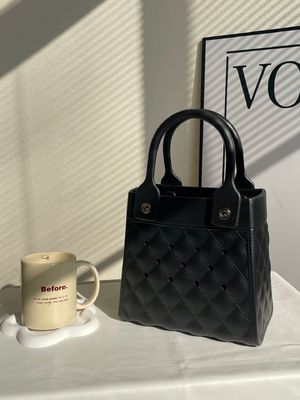 패션 스타일 EVA 고무 실리콘 핸드 토트 여성 여름 레이디 해변 가방 검은색