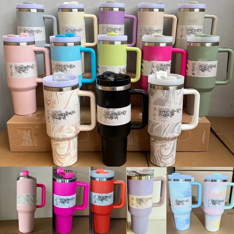 40oz 여행 머그 H2.0 Tumbler 이중 벽 진공 격리 스테인레스 스틸 2024